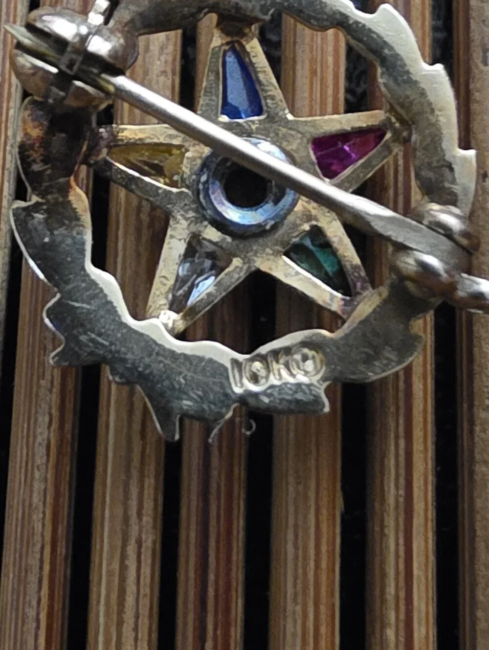 10k Eastern Star Yellow Gold Pin (Vintage)